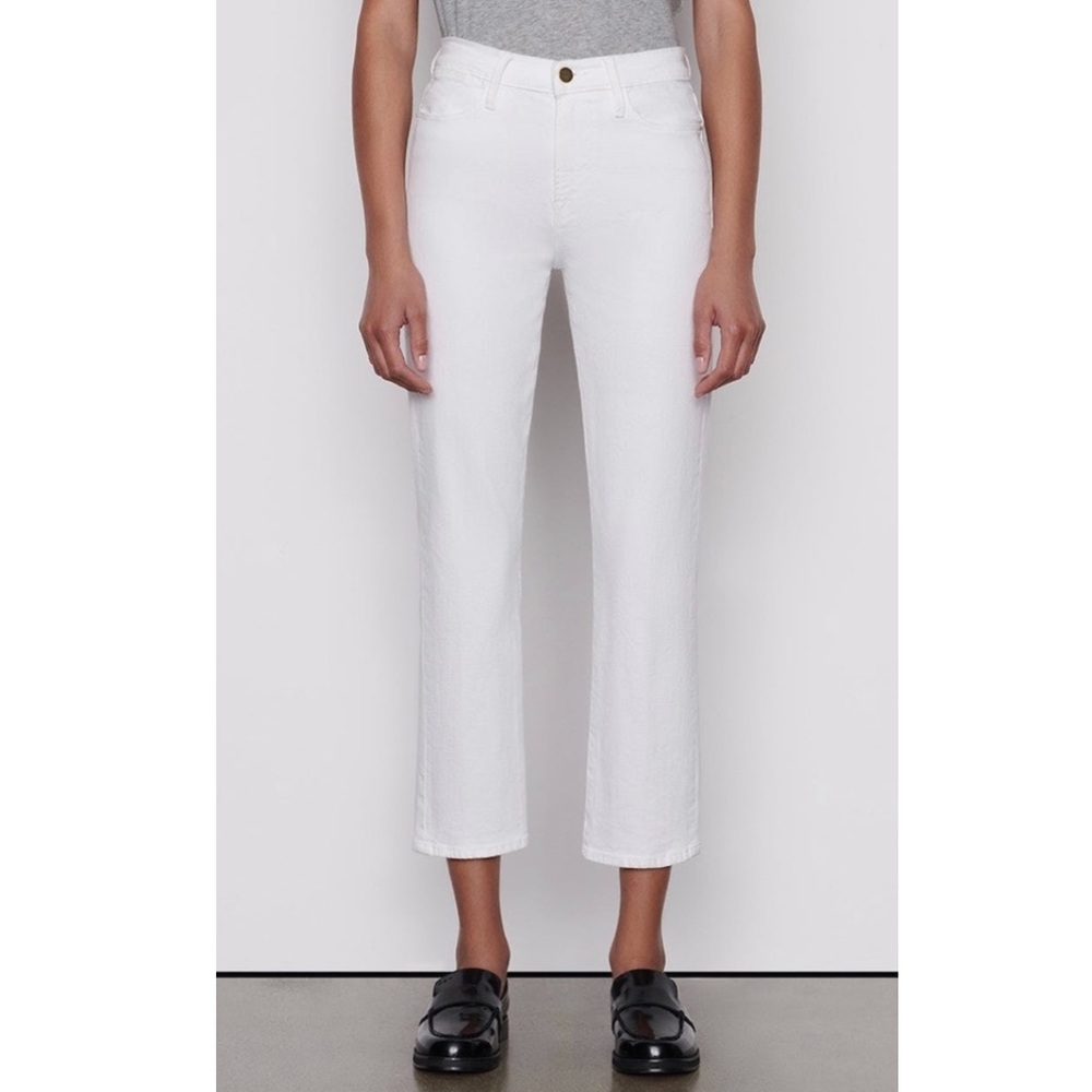Frame Le High Straight Jeans Size 27 Blanc